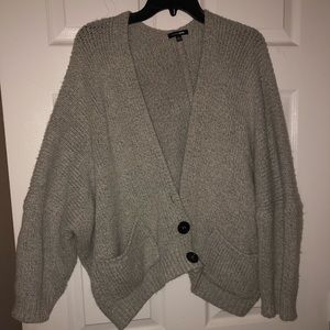 Buttoned Gray Sweater - Fashion Nova